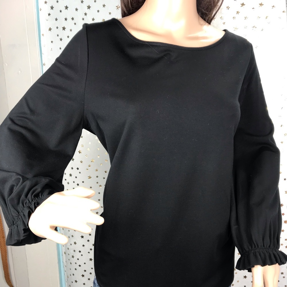 Ann Taylor black top long sleeve